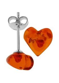 Paar Ohrstecker OSTSEE-SCHMUCK "OSTSEE-SCHMUCK Ohrstecker Miniherz Ohrstecker Miniherz", wei&szlig;, Ohrringe, Damen, 7 x 6mm, Silber 925 (Sterlingsilber)