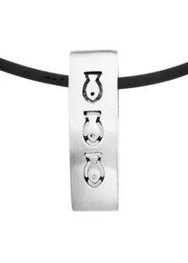 Halsreif OSTSEE-SCHMUCK "OSTSEE-SCHMUCK Halsreif mit Anh&auml;nger Fisch - Kautschukreif" Gr. 45, silber, Halsketten, Damen, 45cm, Silber 925 (Sterlingsilber), L: 42