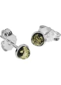 Paar Ohrstecker OSTSEE-SCHMUCK "OSTSEE-SCHMUCK Ohrstecker Classic 4 mm Ohrstecker Classic 4 mm", wei&szlig;, Ohrringe, Damen, 5mm rund, Silber 925 (Sterlingsilber)