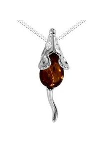 Kette mit Anh&auml;nger OSTSEE-SCHMUCK "OSTSEE-SCHMUCK Kette mit Anh&auml;nger Gleiter-Maus" Gr. 45, silber, Halsketten, Damen, 45cm, Silber 925 (Sterlingsilber), L: 40