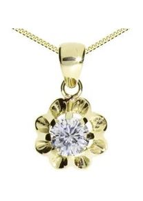 Kette mit Anh&auml;nger OSTSEE-SCHMUCK "OSTSEE-SCHMUCK Kette mit Anh&auml;nger Pia 6 mm" Gr. 45, gold, Halsketten, Damen, 45cm, Gelbgold 333, L: 42