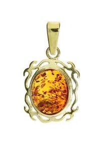 Kettenanh&auml;nger OSTSEE-SCHMUCK "OSTSEE-SCHMUCK Anh&auml;nger Konstanze Anh&auml;nger Konstanze", gelb, Schmuckanh&auml;nger, Damen, 23 x 12mm, Gelbgold 333, 1,4 g, Kettenanh&auml;nger