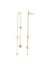 Adelia&acute;s Paar Ohrh&auml;nger ADELIA ́S "Damen Ohrstecker aus poliertem Edelstahl mit Stern und Strass", silber, Ohrringe, Damen, Damen, Edelstahl