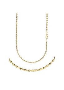 Collierkettchen Firetti "Schmuck Geschenk Gold 333 oder 585 Halskette Singapurkette diamantiert" Gr. 55, gold (gelbgoldfarben), Halsketten, Damen, 55, Gelbgold 585, B: 2,4mm, Made in Germany, B:2,4mm, Topseller