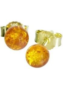 Paar Ohrstecker OSTSEE-SCHMUCK "OSTSEE-SCHMUCK Ohrstecker Klassisch 6 mm", gelb, Ohrringe, Damen, 6mm, Gelbgold 585
