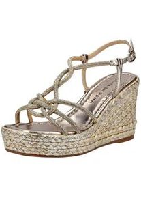 Keilsandalette Alma en Pena "Alma en Pena Sandalen Textil", Damen, Gr. 39, bronze, Textil, Schuhe