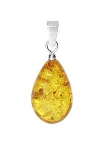 Kettenanh&auml;nger OSTSEE-SCHMUCK "OSTSEE-SCHMUCK Anh&auml;nger", wei&szlig;, Schmuckanh&auml;nger, Damen, 27 x 11mm, Bernstein, 1,1 g, Kettenanh&auml;nger