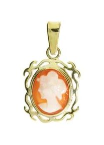 Kettenanh&auml;nger OSTSEE-SCHMUCK "OSTSEE-SCHMUCK Anh&auml;nger Konstanze Anh&auml;nger Konstanze", gelb, Schmuckanh&auml;nger, Damen, 23 x 12mm, Gelbgold 333, 1,5 g, Kettenanh&auml;nger