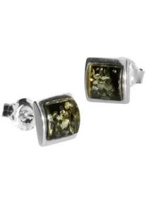 Paar Ohrstecker OSTSEE-SCHMUCK "OSTSEE-SCHMUCK Ohrstecker Classic 5x5 mm", wei&szlig;, Ohrringe, Damen, 7 x 7mm, Silber 925 (Sterlingsilber)