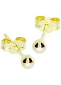 Paar Ohrstecker OSTSEE-SCHMUCK "OSTSEE-SCHMUCK Ohrstecker Kugel 3 mm Ohrstecker Kugel 3 mm", gelb, Ohrringe, Damen, 3mm rund, Gelbgold 585