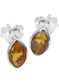 Paar Ohrstecker OSTSEE-SCHMUCK "OSTSEE-SCHMUCK Ohrstecker Classic 8 x 5 mm", wei&szlig;, Ohrringe, Damen, 9 x 6mm, Silber 925 (Sterlingsilber)