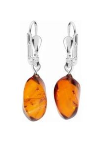 Paar Ohrh&auml;nger OSTSEE-SCHMUCK "OSTSEE-SCHMUCK Ohrh&auml;nger Klassisch 15x6 mm", wei&szlig;, Ohrringe, Damen, 26x6mm, Silber 925 (Sterlingsilber)