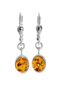 Paar Ohrh&auml;nger OSTSEE-SCHMUCK "OSTSEE-SCHMUCK Ohrh&auml;nger Classic 8 x 6 mm", wei&szlig;, Ohrringe, Damen, 27x8mm, Silber 925 (Sterlingsilber)