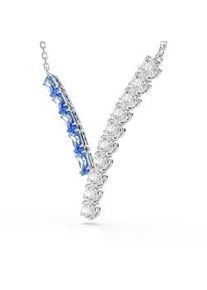 Kette mit Anh&auml;nger Swarovski "Schmuck Geschenk Matrix Halskette", bunt (metallfarben, kristallwei&szlig;, blau), Halsketten, Damen, Metall, mit Swarovski Kristall, Swarovski Zirkonia (synth.)