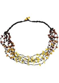 Gliederkette OSTSEE-SCHMUCK "OSTSEE-SCHMUCK Kette Tonia Kette Tonia", braun, Halsketten, Damen, 50cm, Bernstein, L: 50, Gliederkette