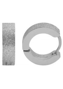 Adelia&acute;s Paar Creolen ADELIA ́S "Damen Creolen aus mattem Edelstahl &Oslash; 9 mm", silber, Ohrringe, Damen, Damen, Edelstahl