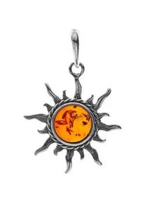 Kettenanh&auml;nger OSTSEE-SCHMUCK "OSTSEE-SCHMUCK Anh&auml;nger Sonne 26 mm Anh&auml;nger Sonne 26 mm", wei&szlig;, Schmuckanh&auml;nger, Damen, 38 x 24mm, Silber 925 (Sterlingsilber), 3,1 g, Kettenanh&auml;nger