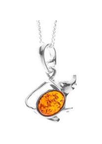 Kette mit Anh&auml;nger OSTSEE-SCHMUCK "OSTSEE-SCHMUCK Kette mit Anh&auml;nger M&auml;uschen" Gr. 40, silber, Halsketten, Damen, 40cm, Silber 925 (Sterlingsilber), L: 40