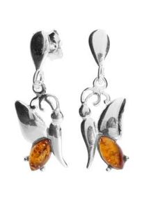 Paar Ohrh&auml;nger OSTSEE-SCHMUCK "OSTSEE-SCHMUCK Ohrh&auml;nger Elfe Ohrh&auml;nger Elfe", wei&szlig;, Ohrringe, Damen, 19 x 9mm, Silber 925 (Sterlingsilber)