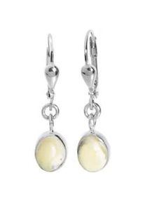 Paar Ohrh&auml;nger OSTSEE-SCHMUCK "OSTSEE-SCHMUCK Ohrh&auml;nger Classic 8x6 Ohrh&auml;nger Classic 8x6", wei&szlig;, Ohrringe, Damen, 27x8mm, Silber 925 (Sterlingsilber)