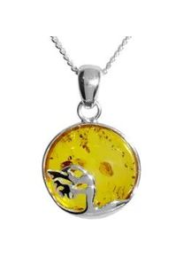 Kette mit Anh&auml;nger OSTSEE-SCHMUCK "OSTSEE-SCHMUCK Kette mit Anh&auml;nger Windfl&uuml;chter 16 mm" Gr. 45, silber, Halsketten, Damen, 45cm, Silber 925 (Sterlingsilber), L: 42