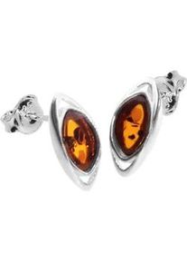 Paar Ohrstecker OSTSEE-SCHMUCK "OSTSEE-SCHMUCK Ohrstecker Telia Ohrstecker Telia", wei&szlig;, Ohrringe, Damen, 13 x 6mm, Silber 925 (Sterlingsilber)