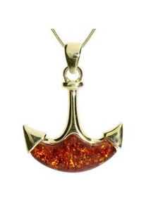 Kette mit Anh&auml;nger OSTSEE-SCHMUCK "OSTSEE-SCHMUCK Kette mit Anh&auml;nger Anker Kette mit Anh&auml;nger Anker" Gr. 42, gold, Halsketten, Damen, 42cm, Silber 925 (Sterlingsilber), L: 42