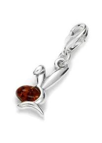 Kettenanh&auml;nger OSTSEE-SCHMUCK "OSTSEE-SCHMUCK Charm-Einh&auml;nger Hase Charm-Einh&auml;nger Hase", wei&szlig;, Schmuckanh&auml;nger, Damen, 15 x 9mm, Silber 925 (Sterlingsilber), 1,6 g, Kettenanh&auml;nger