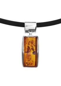 Halsreif OSTSEE-SCHMUCK "OSTSEE-SCHMUCK Halsreif mit Anh&auml;nger Feikje - Kautschukreif" Gr. 42, silber, Halsketten, Damen, 42cm, Silber 925 (Sterlingsilber), L: 42