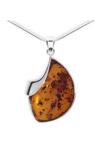 Kette mit Anh&auml;nger OSTSEE-SCHMUCK "OSTSEE-SCHMUCK Kette mit Anh&auml;nger Jula 51 mm" Gr. 45, silber, Halsketten, Damen, 45cm, Silber 925 (Sterlingsilber), L: 42