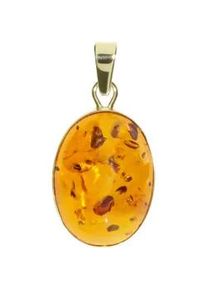 Kettenanh&auml;nger OSTSEE-SCHMUCK "OSTSEE-SCHMUCK Anh&auml;nger Classic 18x13 mm", gelb, Schmuckanh&auml;nger, Damen, 27 x 14mm, Gelbgold 333, 1,3 g, Kettenanh&auml;nger