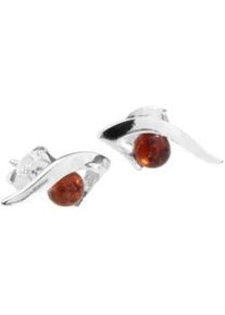 Paar Ohrstecker OSTSEE-SCHMUCK "OSTSEE-SCHMUCK Ohrstecker Ulva Ohrstecker Ulva", wei&szlig;, Ohrringe, Damen, 13 x 6mm, Silber 925 (Sterlingsilber)