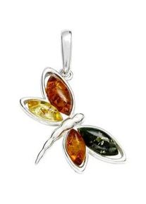 Kettenanh&auml;nger OSTSEE-SCHMUCK "OSTSEE-SCHMUCK Anh&auml;nger Schmetterling Anh&auml;nger Schmetterling", wei&szlig;, Schmuckanh&auml;nger, Damen, 34 x 22mm, Silber 925 (Sterlingsilber), 2,6 g, Kettenanh&auml;nger