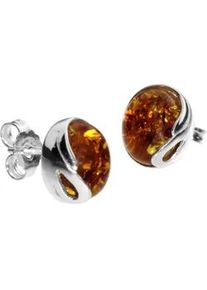 Paar Ohrstecker OSTSEE-SCHMUCK "OSTSEE-SCHMUCK Ohrstecker Melanie Ohrstecker Melanie", wei&szlig;, Ohrringe, Damen, 11 x 9mm, Silber 925 (Sterlingsilber)