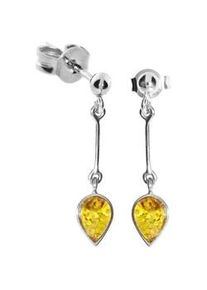 Paar Ohrh&auml;nger OSTSEE-SCHMUCK "OSTSEE-SCHMUCK Ohrh&auml;nger Classic 7 x 5 mm", wei&szlig;, Ohrringe, Damen, 28x6mm, Silber 925 (Sterlingsilber)