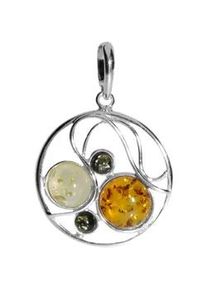 Kettenanh&auml;nger OSTSEE-SCHMUCK "OSTSEE-SCHMUCK Anh&auml;nger Smilla Anh&auml;nger Smilla", wei&szlig;, Schmuckanh&auml;nger, Damen, 48 x 26mm, Silber 925 (Sterlingsilber), 5,3 g, Kettenanh&auml;nger