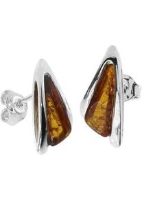 Paar Ohrstecker OSTSEE-SCHMUCK "OSTSEE-SCHMUCK Ohrstecker Mary Ohrstecker Mary", wei&szlig;, Ohrringe, Damen, 17 x 8mm, Silber 925 (Sterlingsilber)