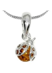 Kette mit Anh&auml;nger OSTSEE-SCHMUCK "OSTSEE-SCHMUCK Kette mit Anh&auml;nger kleiner Marienk&auml;fer" Gr. 40, silber, Halsketten, Damen, 40cm, Silber 925 (Sterlingsilber), L: 40