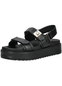 Plateausandaletten Steve Madden "Steve Madden Sandalen Leder", Damen, Gr. 41, schwarz, Leder, Schuhe