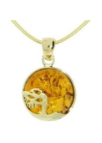 Kette mit Anh&auml;nger OSTSEE-SCHMUCK "OSTSEE-SCHMUCK Kette mit Anh&auml;nger Windfl&uuml;chter 16 mm" Gr. 50, gold, Halsketten, Damen, 50cm, Gelbgold 333, L: 42