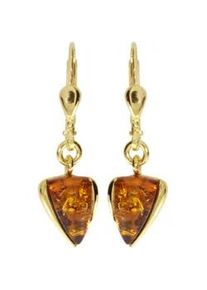 Paar Ohrh&auml;nger OSTSEE-SCHMUCK "OSTSEE-SCHMUCK Ohrh&auml;nger Lara Ohrh&auml;nger Lara", gelb, Ohrringe, Damen, 29x8mm, Silber 925 (Sterlingsilber)