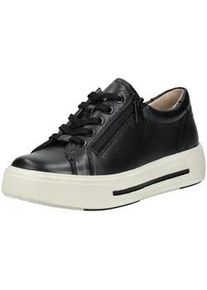 Plateausneaker Caprice "Caprice Sneaker Leder", Damen, Gr. 36, schwarz, Leder, Schuhe Plateausneaker