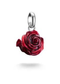Charm-Einh&auml;nger Thomas Sabo "Charm Rose - Connect", bunt (silberfarben, rot), Charms, Damen, Silber 925 (recycelt)