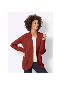 Strickjacke Classic Basics, Damen, Gr. 52, rot (kirsche), 100% Polyacryl, unifarben, Strickjacken Strickjacke