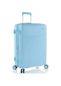Hartschalen-Trolley Heys "Pastel, in verschiedenen Farben und Gr&ouml;&szlig;en", Gr. B/H/T: 43cm x 66cm x 24cm 70 l, blau, Polycarbonat-Verbundwerkstoff, Koffer, Heys x Joachim Llambi Handgep&auml;ck-Koffer TSA Schloss Volumenerweiterung