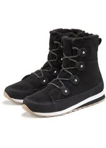 Stiefelette Vivance, Damen, Gr. 39, schwarz, Obermaterial: 50% Lederimitat, 50% Textilmaterial. Decksohle: 100% Textilmaterial. Futter: 100% Textilmaterial. Laufsohle: 100% Synthetik, unifarben, Schuhe Stiefelette, mit Warmfutter, Winterstiefel, Stiefel, Boots VEGAN