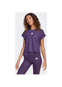 T-Shirt Adidas SPORTSWEAR "JG PR TEE", M&auml;dchen, Gr. 170, wei&szlig; (aurora plum, wei&szlig;), Obermaterial: 88% Polyester, 12% Elasthan, Shirts T-Shirt, sportlicher Stil, f&uuml;r Kinder, kurze &Auml;rmel, mit auff&auml;lligem Aufdruck