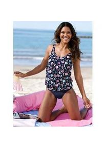 Tankini-Top feel good, Damen, Gr. 44, Cup B, blau (marine, aqua, bedruckt), Elasthan, Polyamid, Bikini-Oberteile