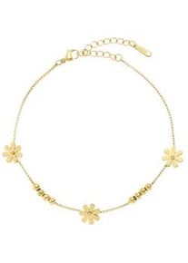 Fu&szlig;kette Lascana "Edelstahlschmuck", Damen, Gr. Titan, gold (vergoldet), gl&auml;nzend, unifarben, Fu&szlig;ketten, Hochwertiger, vergoldeter Fu&szlig;schmuck