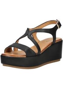 Keilsandalette Inuovo "Inuovo Sandalen Leder", Damen, Gr. 40, schwarz, Leder, Schuhe